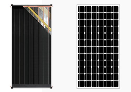 太陽能熱水板與太陽能光伏板